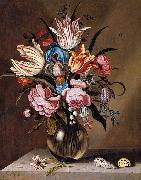 Abraham Bosschaert Flowers in a Glass Vase oil painting reproduction